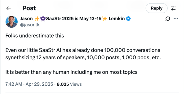 Our SaaStr AI Has Done 139,156 Conversations On Its Own Already.  And They Are Really, Really Good.  Don’t Fall Behind. - SaaStr